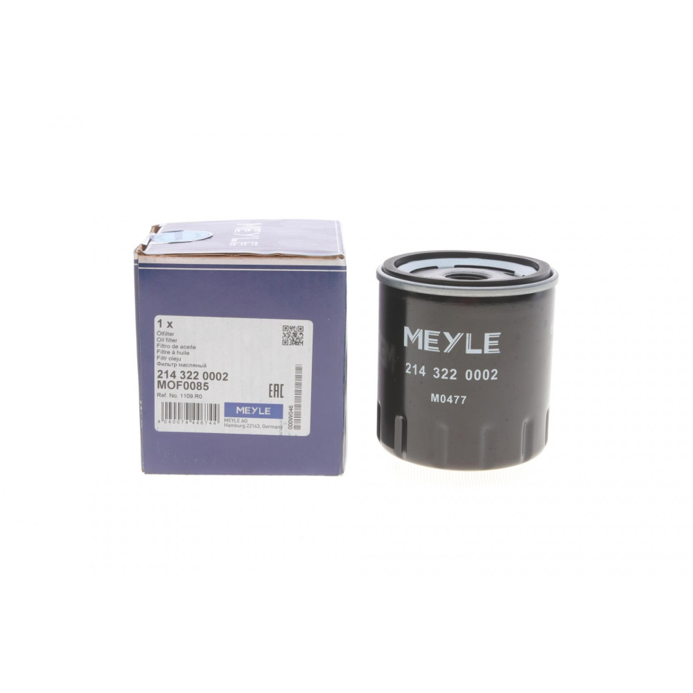 Фильтр масляный Citroen Berlingo/Peugeot Partner/Fiat Scudo 1.8/1.9D/1.4i/1.8i 96-99 - 214 322 0002 MEYLE