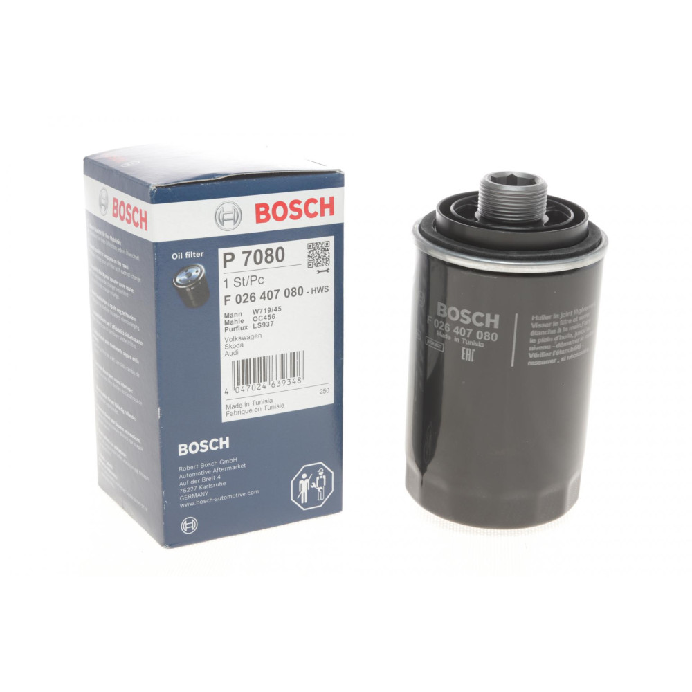 Фільтр масляний VW T5 2.0TSI 11- - F 026 407 080 BOSCH