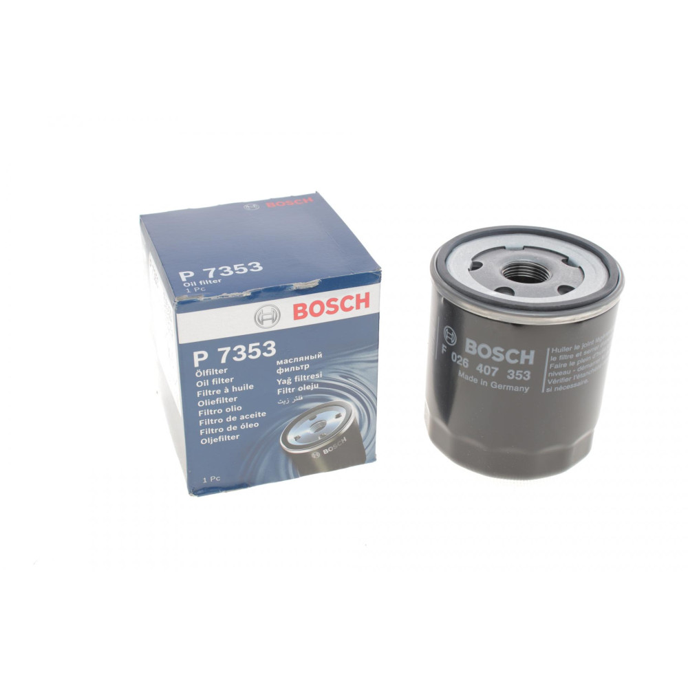 Фільтр масляний Citroen Berlingo/C3/C4/C5 1.9D/2.0HDi 98-05/1.2 PureTech 14-/Jumper 2.0-2.2HDi 01- - F 026 407 353 BOSCH