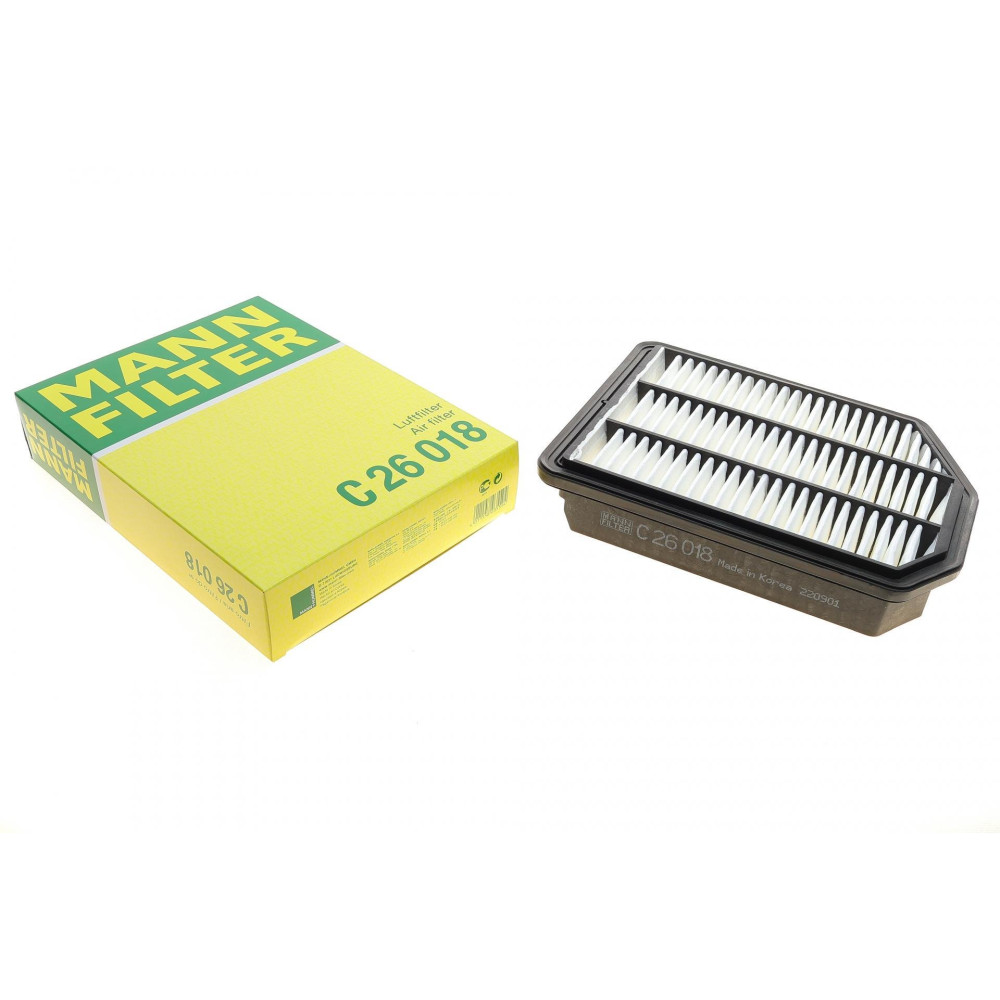 Фильтр воздушный Kia Сarens 1.6CRDi/2.0CRDi 06-/Magentis 2.0CRDi 06- C 26 018 MANN-FILTER