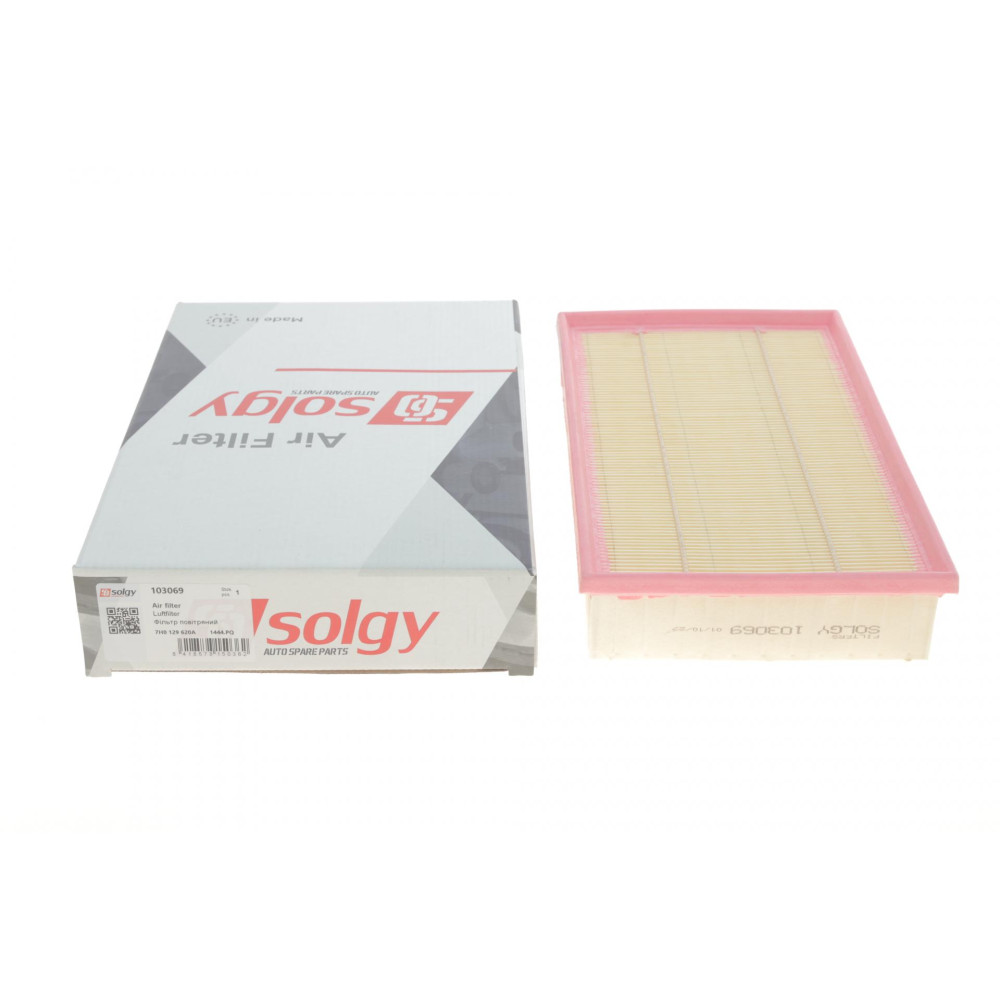 Фільтр повітряний VW T5 03- з поролоном - 103069 SOLGY