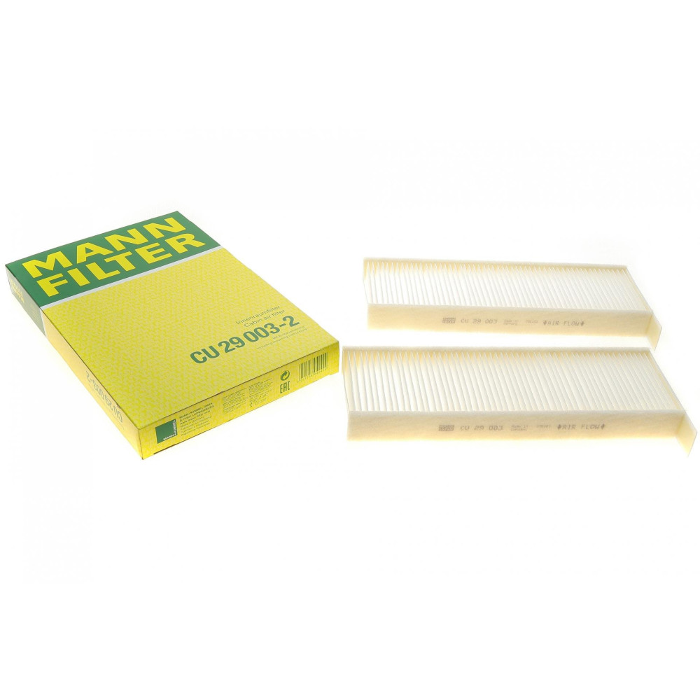 Фільтр салону Peugeot Partner/Citroen Berlingo/C4 08-/Jumpy/C5 16-/Fiat Doblo/Scudo 22- к-кт 2 шт. CU 29 003-2 MANN-FILTER