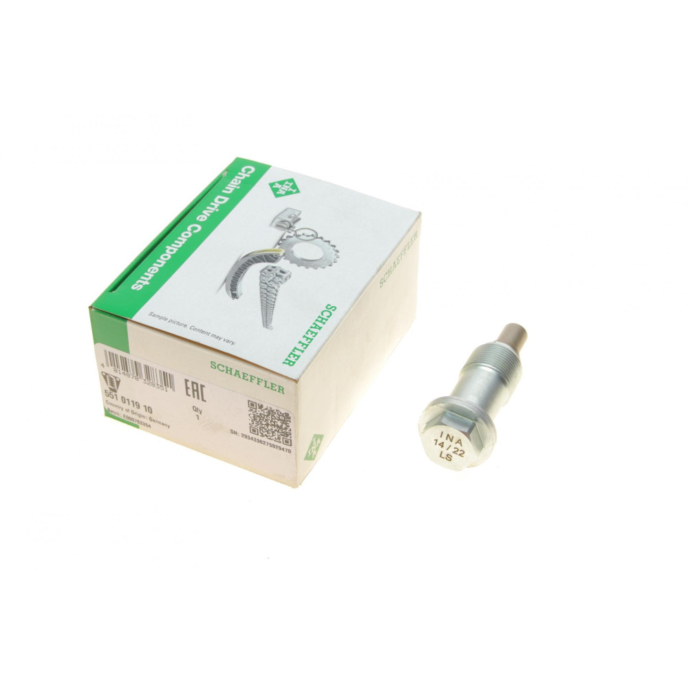 Натяжник цепи ГРМ Mercedes Sprinter 901-906/Vito W638/639 99-, OM611/OM612/OM646/OM647 551 0119 10 INA