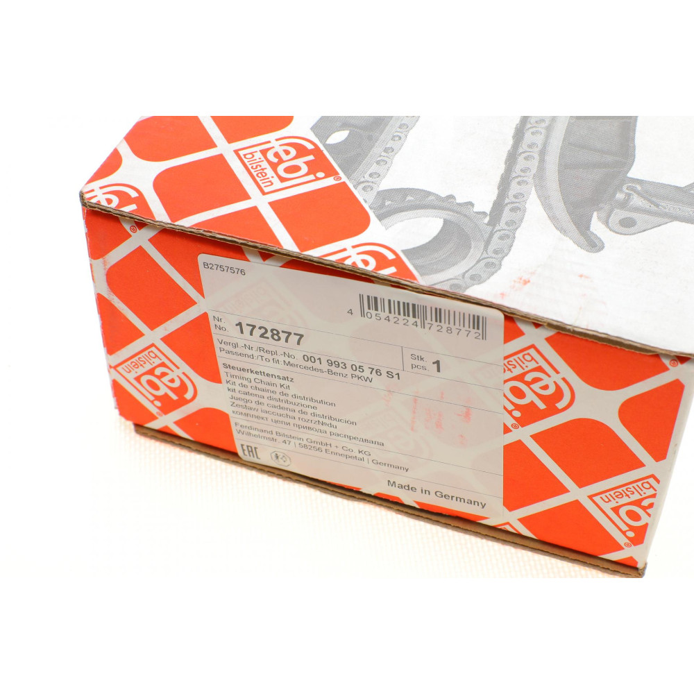 Комплект цепи ГРМ Mercedes A-class W177/C-class W205/E-class W213 2.0 16- 102 z с покрытием - 172877 FEBI BILSTEIN