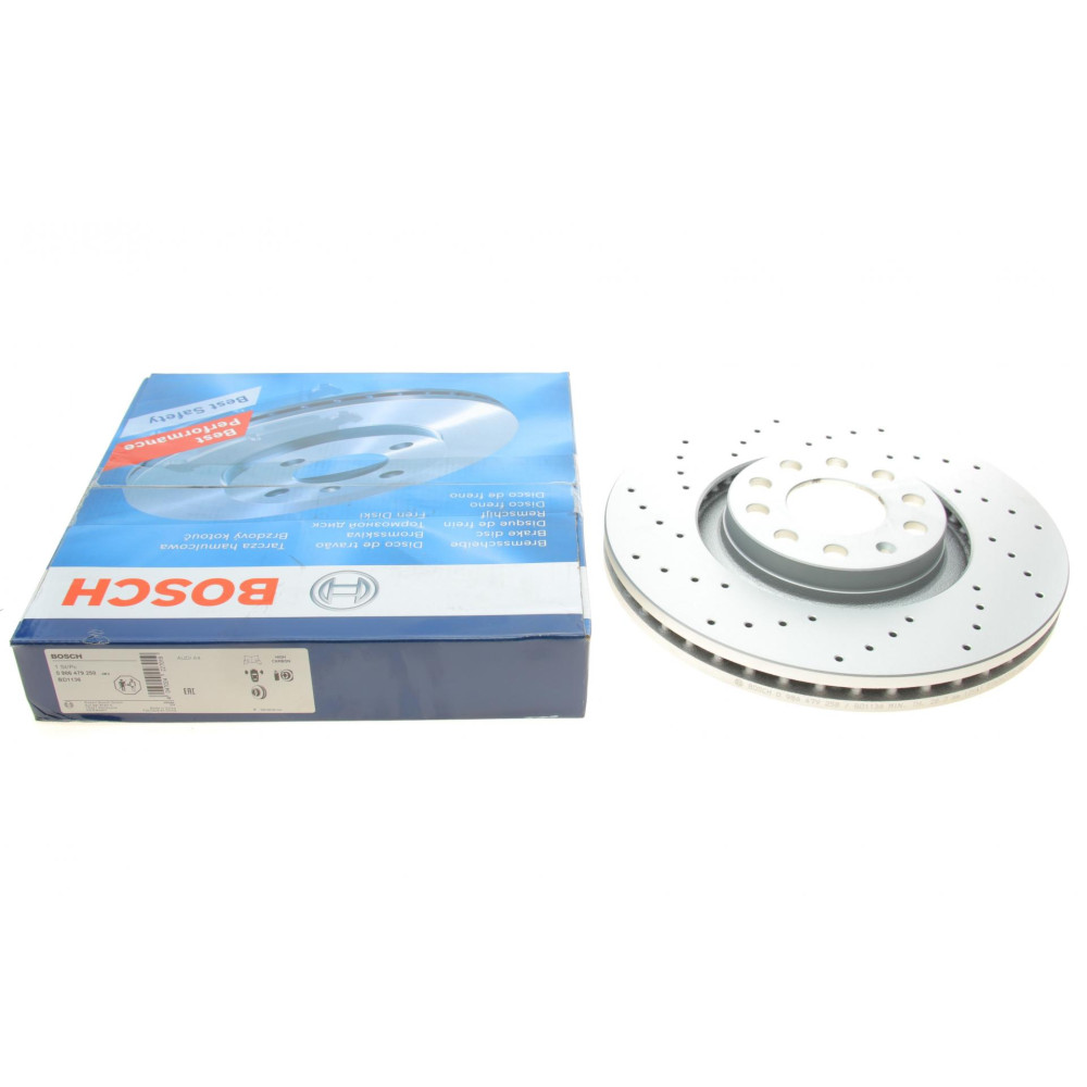 Диск тормозной передний Audi A4 04-08 320x30 с покрытием с отверстиями вент. - 0 986 479 258 BOSCH