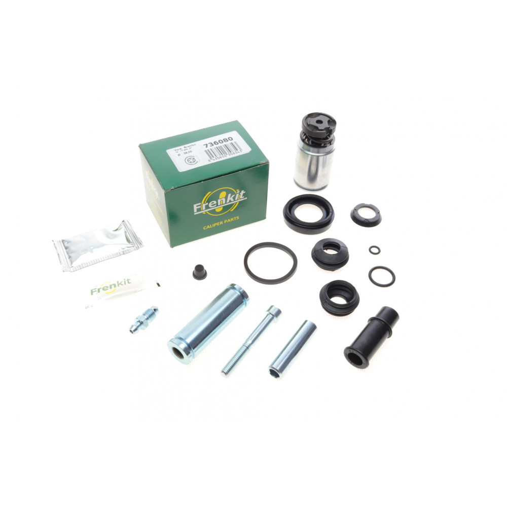 Ремкомплект супорта заднього L Renault Laguna 01- d=36mm +поршень/направляюча Brembo 736080 FRENKIT