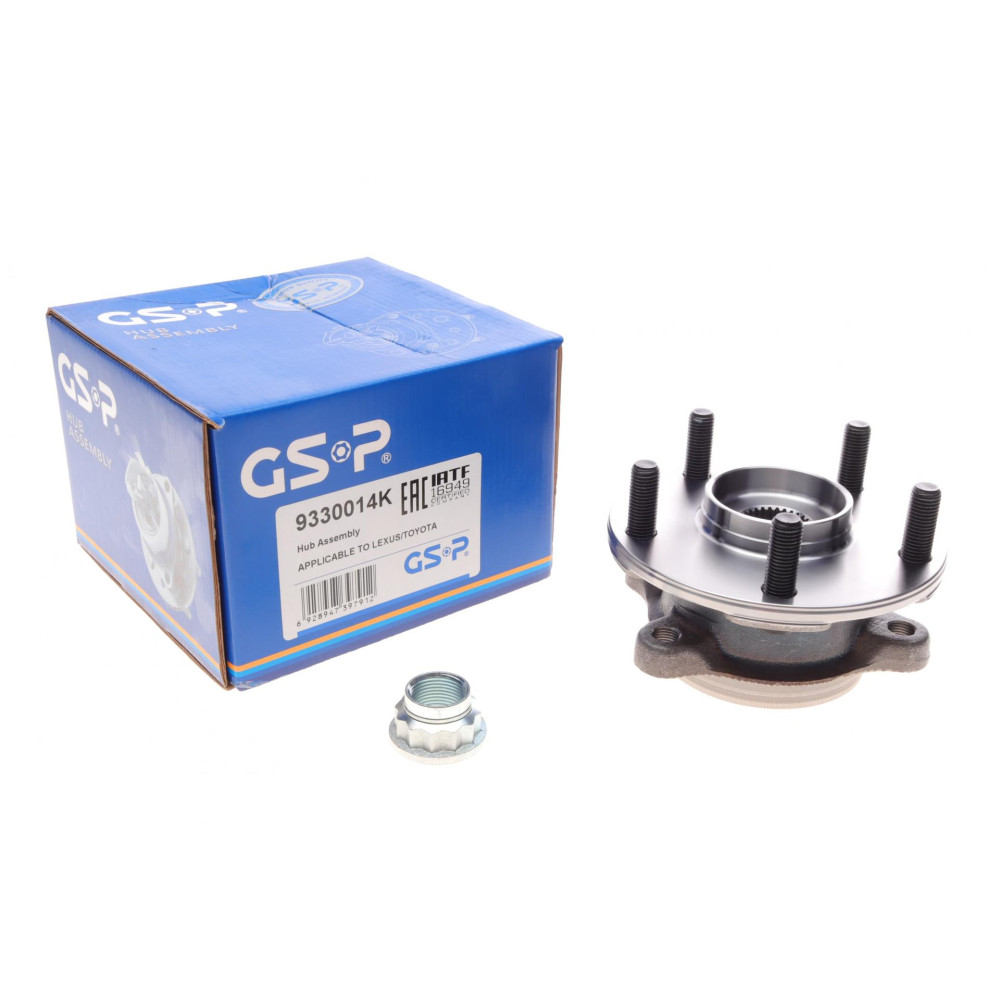 Підшипник маточини передньої Toyota Auris 06-12/Avensis 08-18/RAV 4 05-18+ABS 9330014K GSP