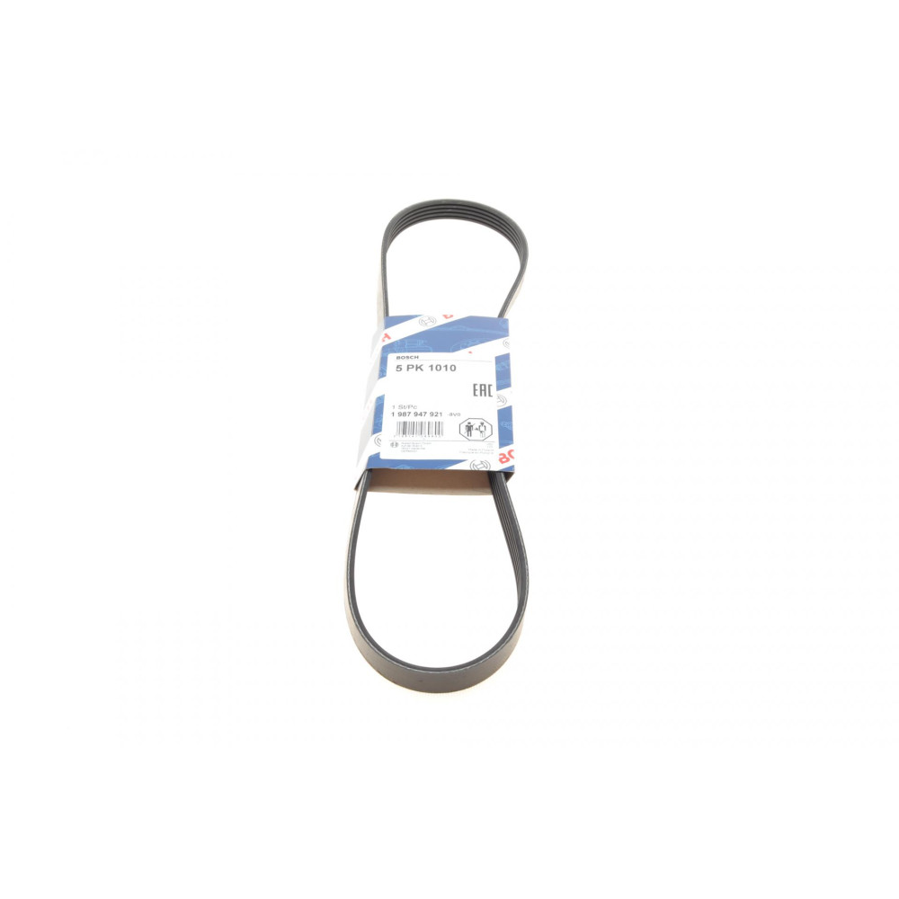 Ремень генератора Mazda 626 1.8-2.2 86-96/Opel Kadett 1.6 86-94/Ford Escort 1.8D 88-95 5PK1010 - 1 987 947 921 BOSCH