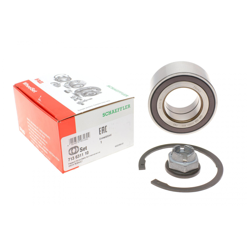 Підшипник маточини передньої Renault Megane III 08- +ABS 713 6311 10 FAG