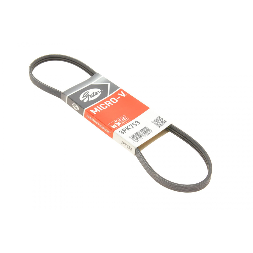 Ремінь генератора Renault Kangoo 1.2i 01- 3PK753 GATES