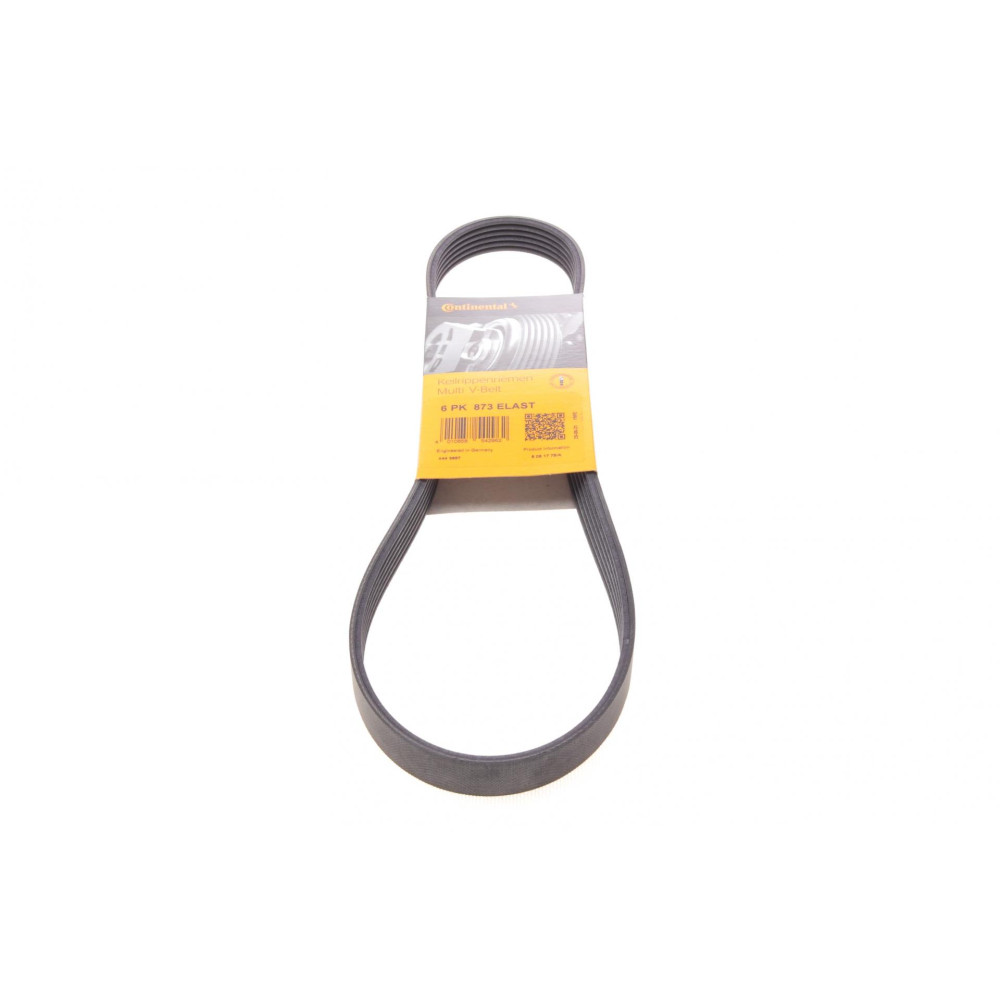 Ремінь генератора Citroen Jumper/Peugeot Boxer 2.0/2.2HDi 04- -AC/Opel Movano 2.5D 6PK873 ELAST CONTINENTAL