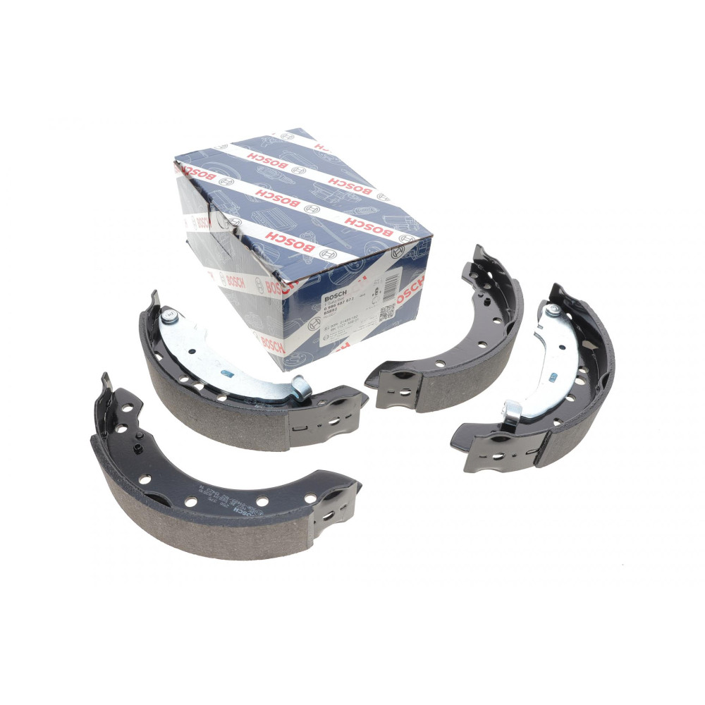 Колодки гальмівні задні Peugeot 206 98- барабанні 203.2x39 - 0 986 487 672 BOSCH