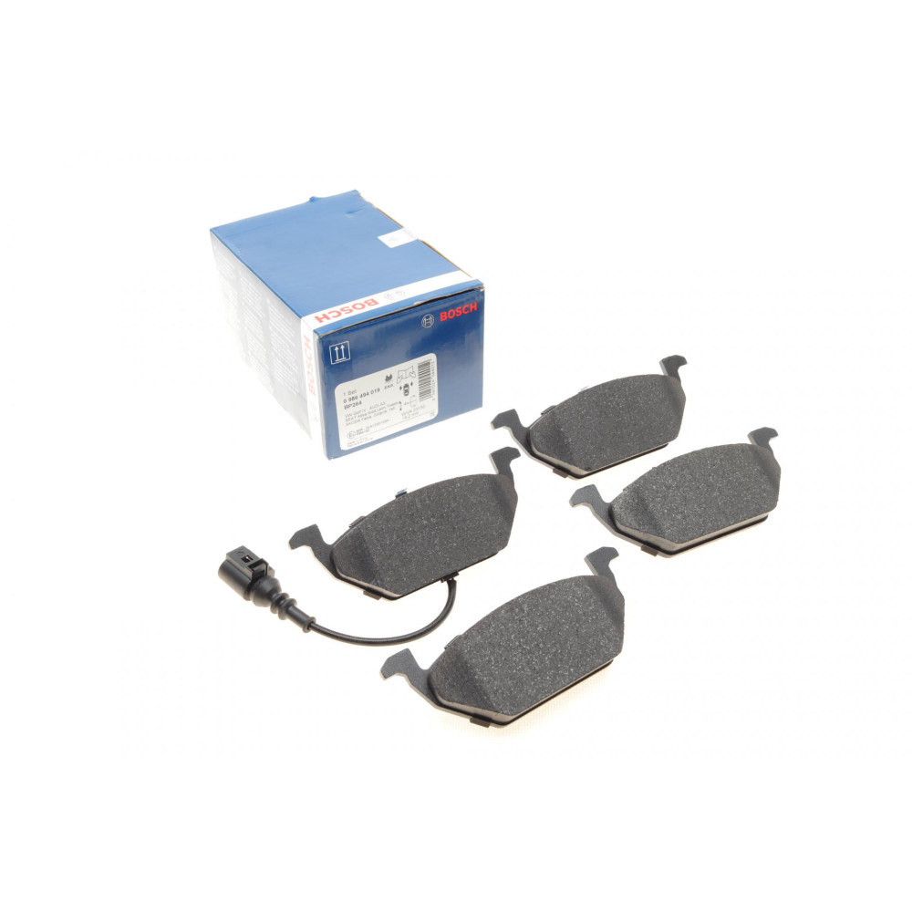Колодки тормозные передние Audi A3/Skoda Octavia 96-13/Fabia 99-/VW Caddy/Golf 96-15 +датчик - 0 986 494 019 BOSCH