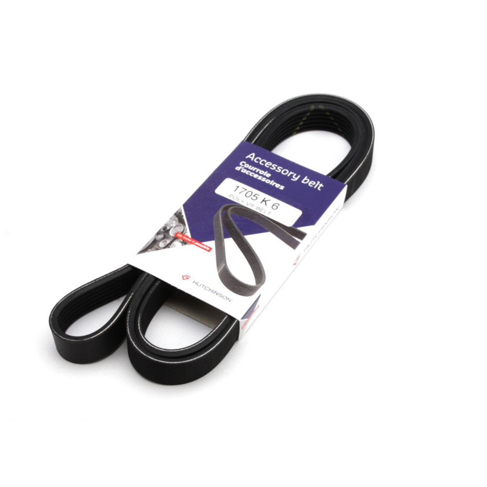 Ремень генератора Citroen Berlingo 1.6HDI 06-/Fiat Ducato/Doblo 2.0D 10-/Scudo 1.6D 07- 6PK1705 1705 K 6 HUTCHINSON