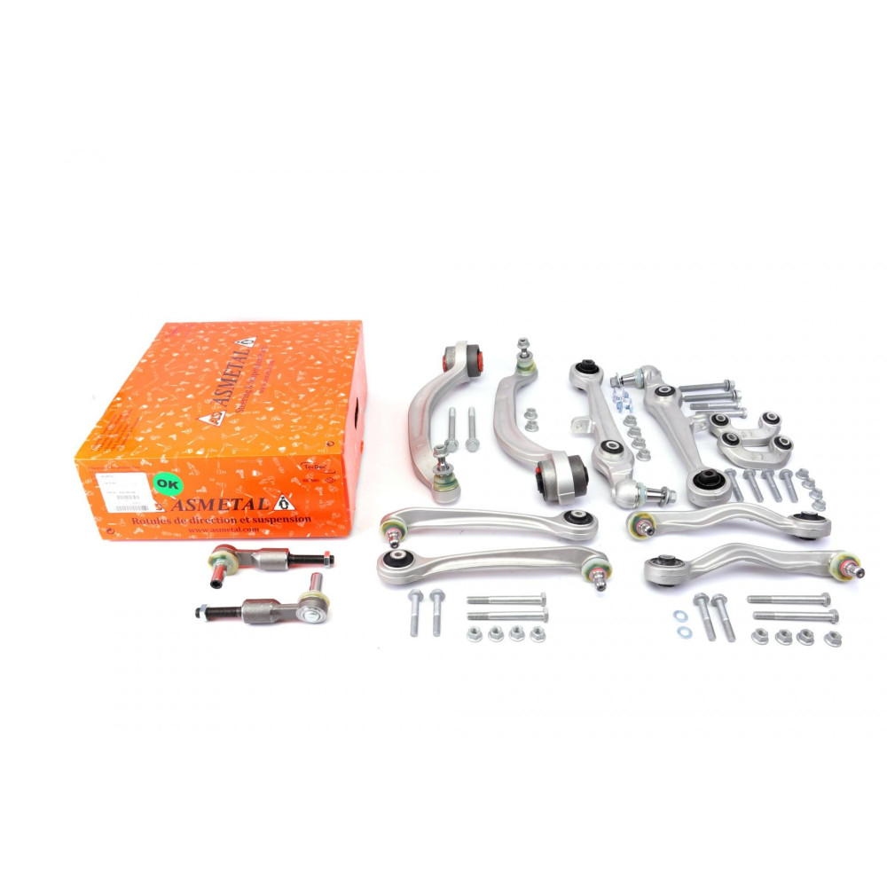 Комплект важелів підвіски передньої Audi A4/A6/VW Passat B5 96-05 з болтами 13AU0200 ASMETAL