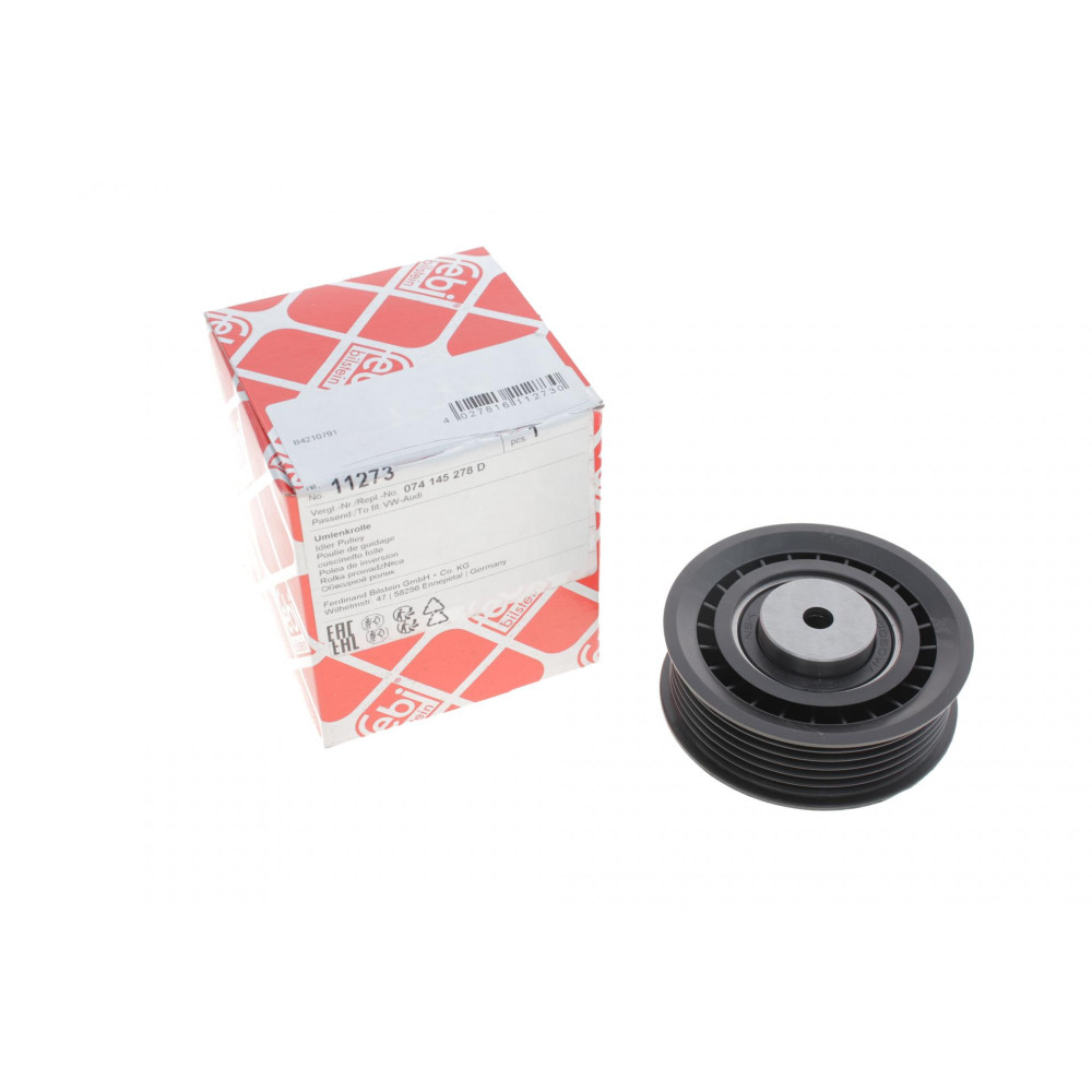 Ролик генератора VW LT 2.5TDI ручейковый паразитный 81х26.5х8 - 11273 FEBI BILSTEIN