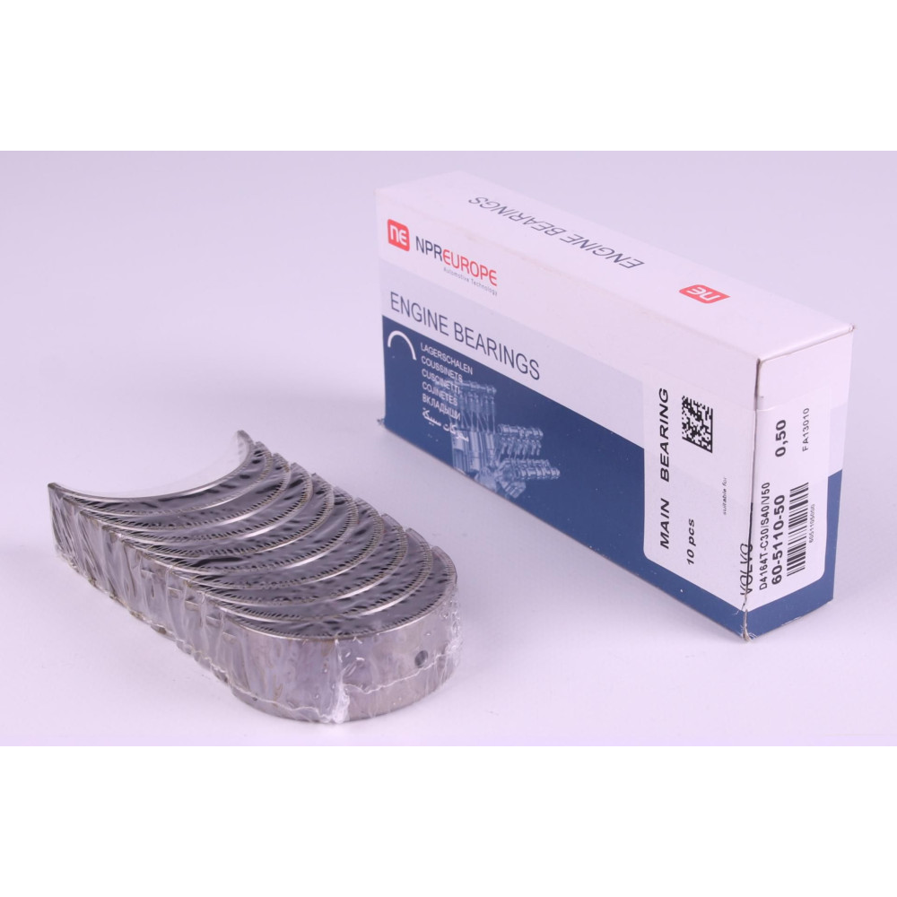 Вкладыши коренные Citroen Berlingo/Peugeot Expert 1.6 HDI +0.5 к-кт 10 шт = 6051105000 180 051 0001 21 NPR