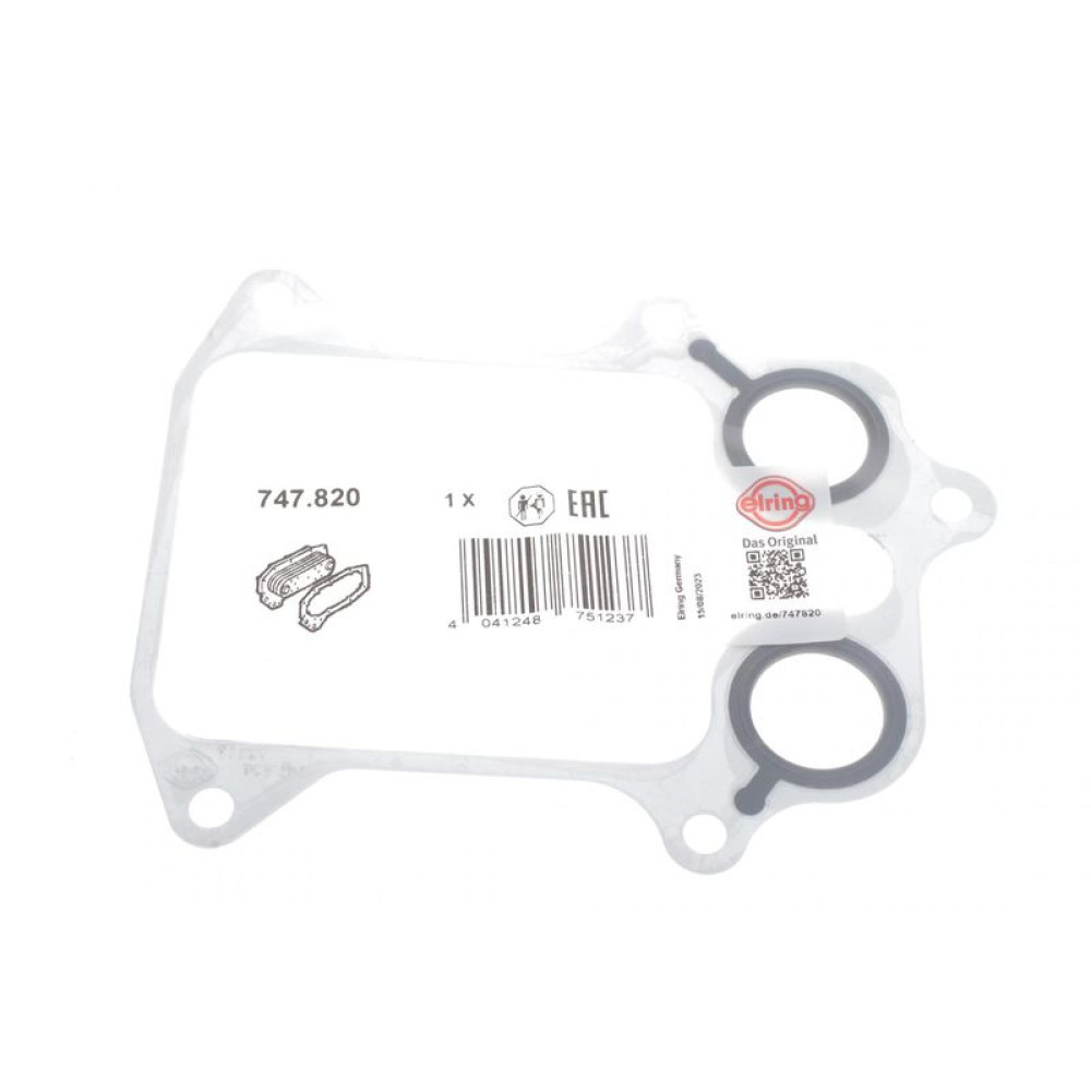 Прокладка масляного радиатора Skoda Octavia II/Rapid/VW Golf V/VI 1.4-1.6 TSI 04- 747.820 ELRING