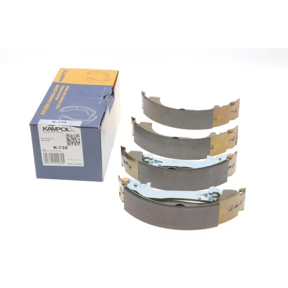 Колодки гальмівні задні Fiat Doblo 01-/Opel Combo 12- барабанні 228.6x42 K-739 KAMPOL