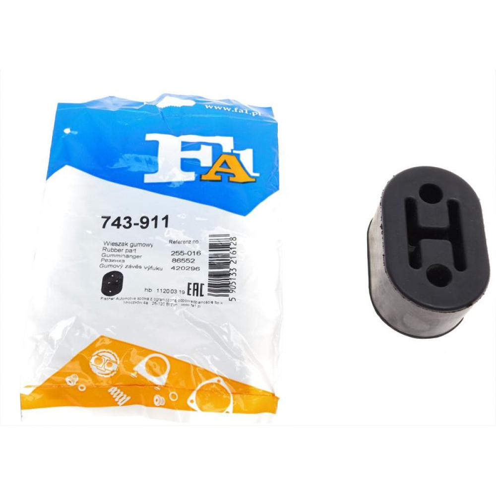 Гумка глушника Hyundai i30 1.4/1.6 CRDi 07-16/Mitsubishi Pajero 3.2 DI-D 00- 743-911 FA1