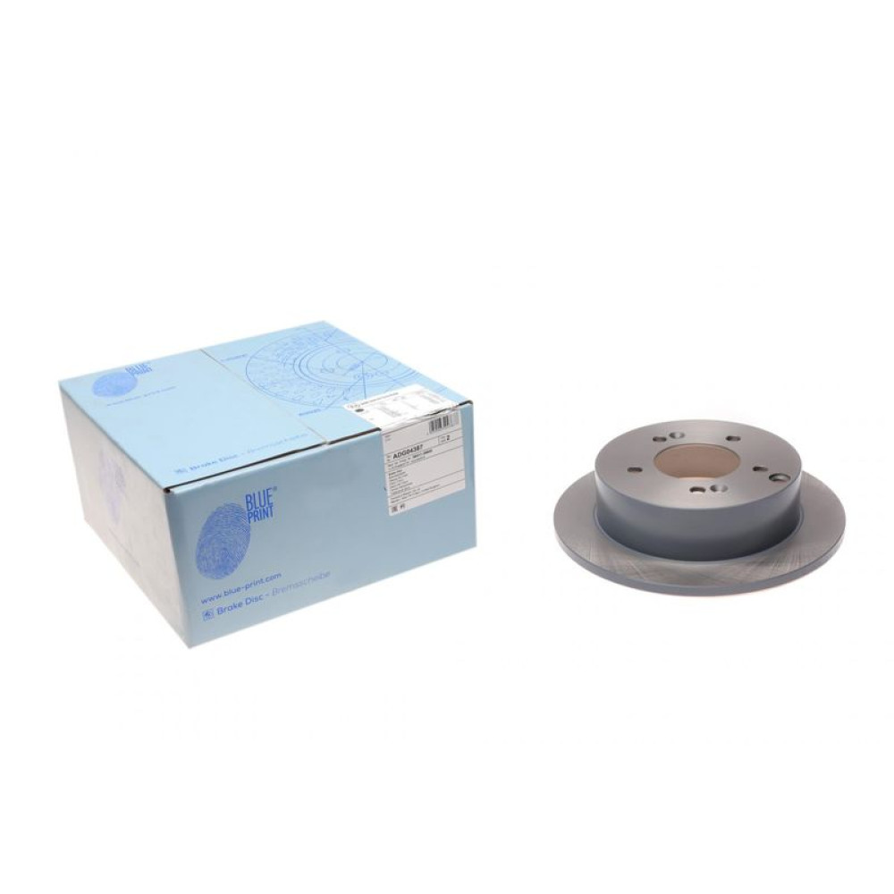 Диск гальмівний задній Hyundai Sonata V 05-10/Tucson 04-13/Kia Sportage 04-10 262x10 ADG04387 BLUE PRINT
