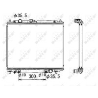 Радиатор охлаждения Mitsubishi Pajero 2.8D 93-99 50001 NRF