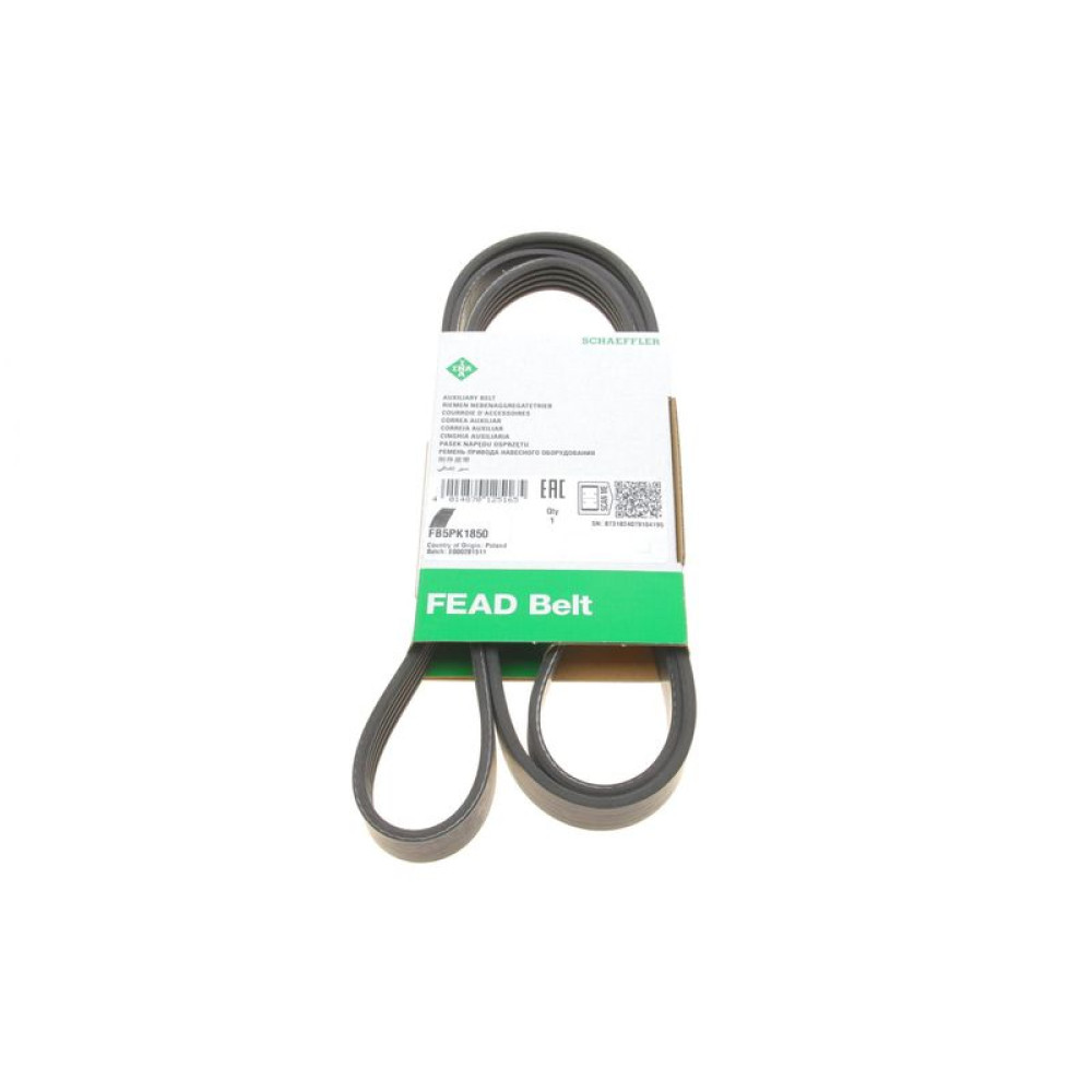 Ремень генератора BMW 5 E39/7 E38 2.5TDS 96-04/Kia Cerato/Rio/Hyundai Accent 1.5/1.6CRDI 05- 5PK1850 FB 5PK1850 INA