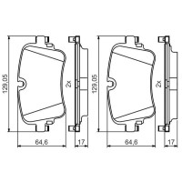 Колодки гальмівні задні Audi A6/A7/A8/Q7/Q8/VW Touareg 16- - 0 986 495 426 BOSCH