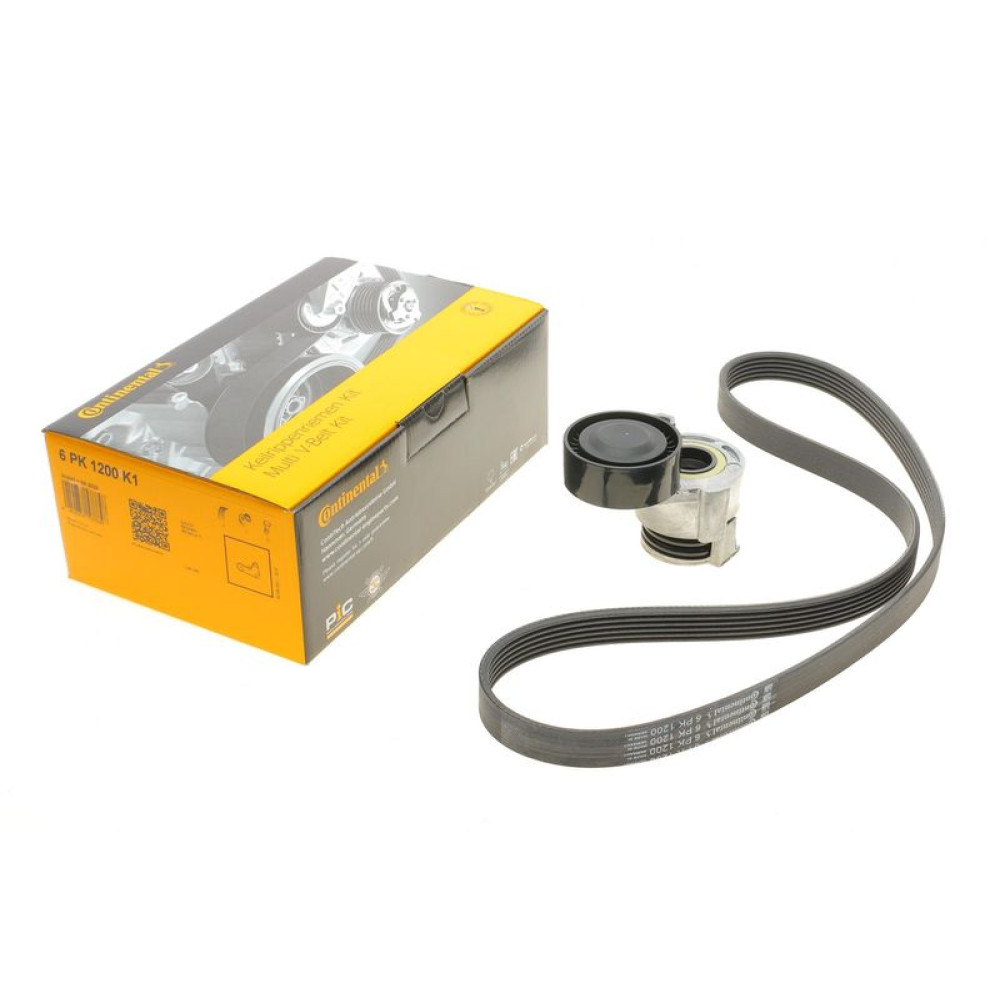Комплект ремня генератора Renault Clio/Kangoo/Megane/Scenic 1.5dCi 01- 6PK1200 6PK1200K1 CONTINENTAL