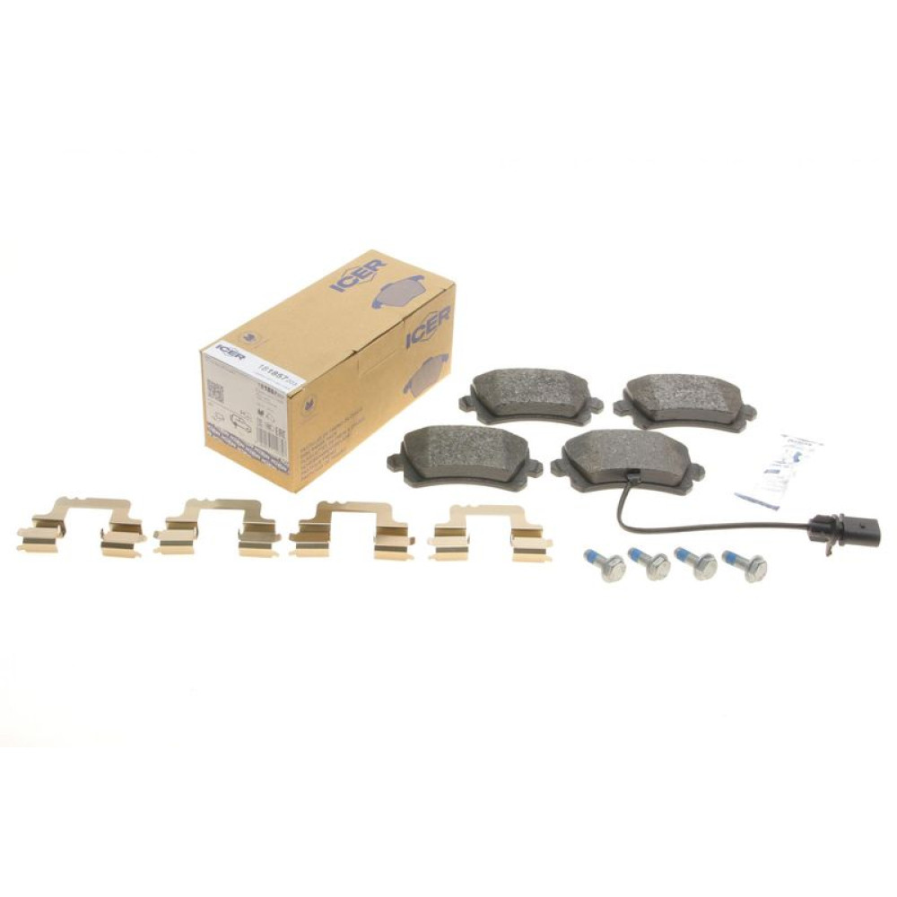 Колодки гальмівні задні Audi Q3 13-18 з датчиками 181857-203 ICER