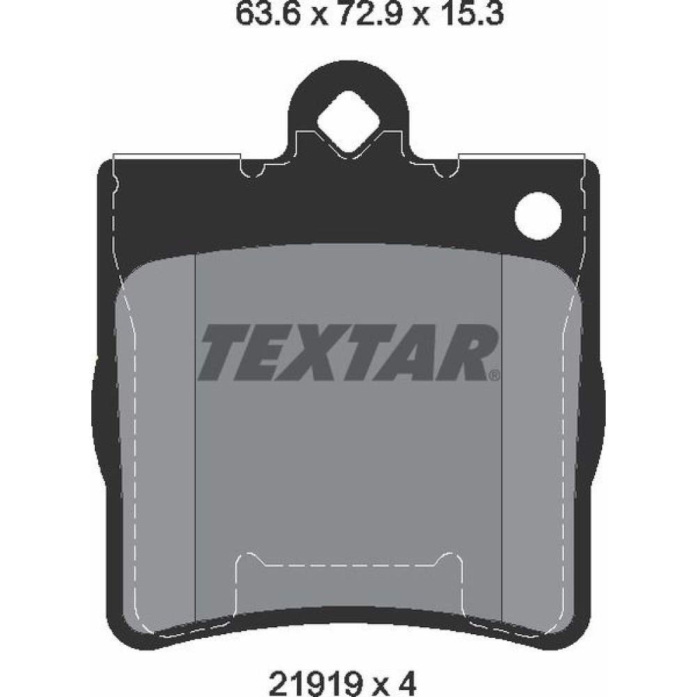 Колодки гальмівні задні Mercedes W202/203/208/210 93-11 Teves Q+ - 2191901 TEXTAR