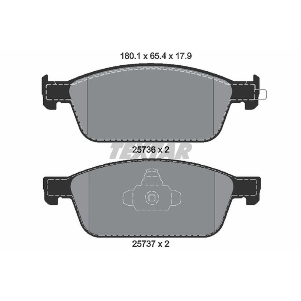 Тормозные колодки передние Ford Connect II 13- Teves Q+ - 2573601 TEXTAR