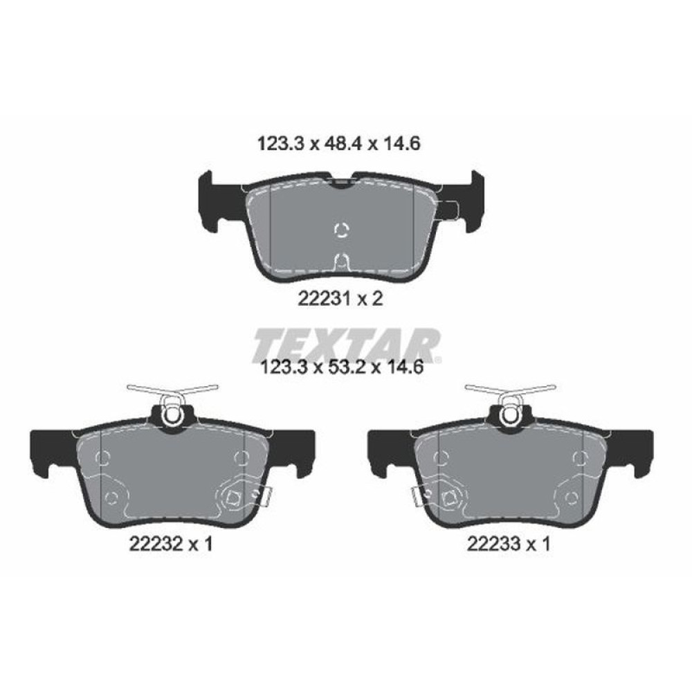 Колодки гальмівні задні Ford Mondeo/Galaxy/S-Max 14- TevesQ+ - 2223103 TEXTAR