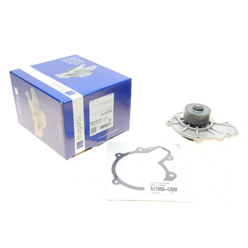 Помпа води Chevrolet Lacetti/Nubira/Captiva 2.0D 07-/Cruze 2.0CDI 09- R/B 7 лоп PA10118 BUGATTI