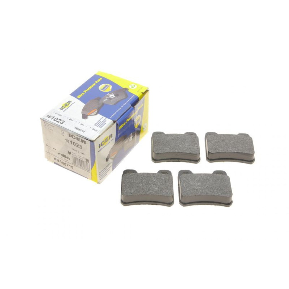 Колодки гальмівні задні Opel Astra F 91-01/Kadett E 86-92/Vectra A 88-95 181023 ICER