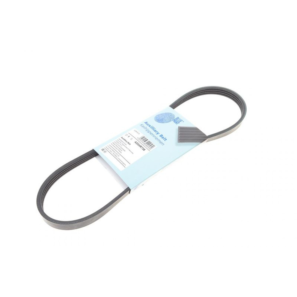 Ремінь генератора Ford Transit 2.0 TDCI 00-06/ Jaguar X-Type2.2 05-09/ Nissan Micra 1.3-1.4 92-03 AD04R735 BLUE PRINT