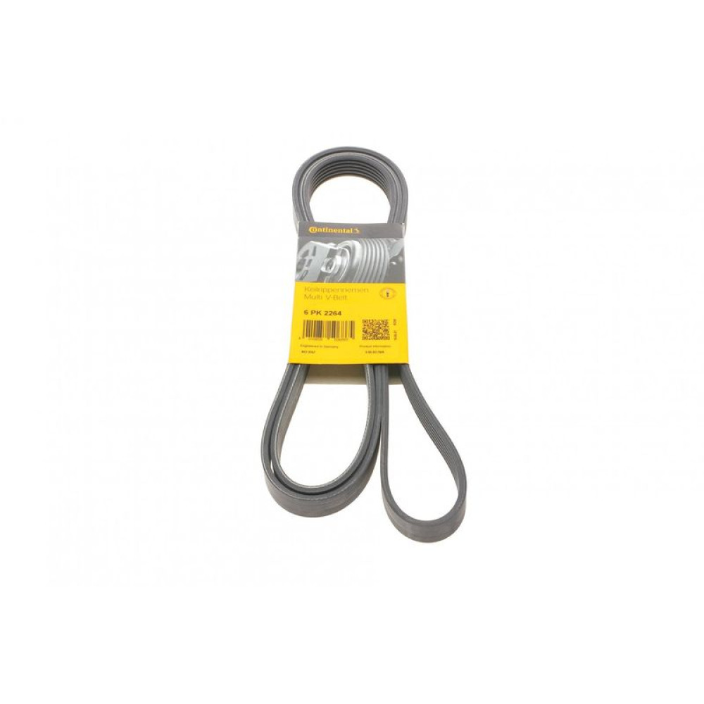 Ремінь генератора Mercedes Sprinter CDI -AC з обводним роликом 6PK2264 CONTINENTAL