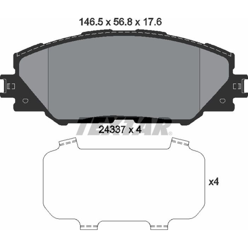 Колодки тормозные передние Toyota RAV4 2.0-3.5/Prius 1.8 05- Advics - 2433701 TEXTAR