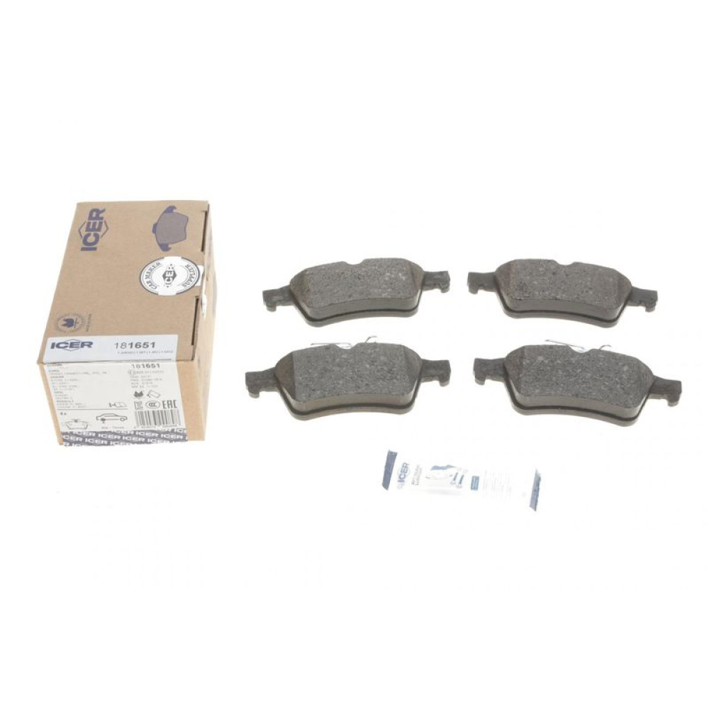 Колодки гальмівні задні Ford Focus 04-/Connect/Opel Vectra C 02-13/Renault Laguna/Citroen C5 07- 181651 ICER
