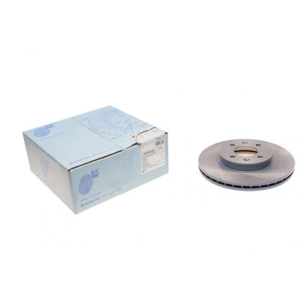 Диск тормозной передний Hyundai Accent III 05-10/Kia Rio II 05-256x22 с покрытием ADG043120 BLUE PRINT