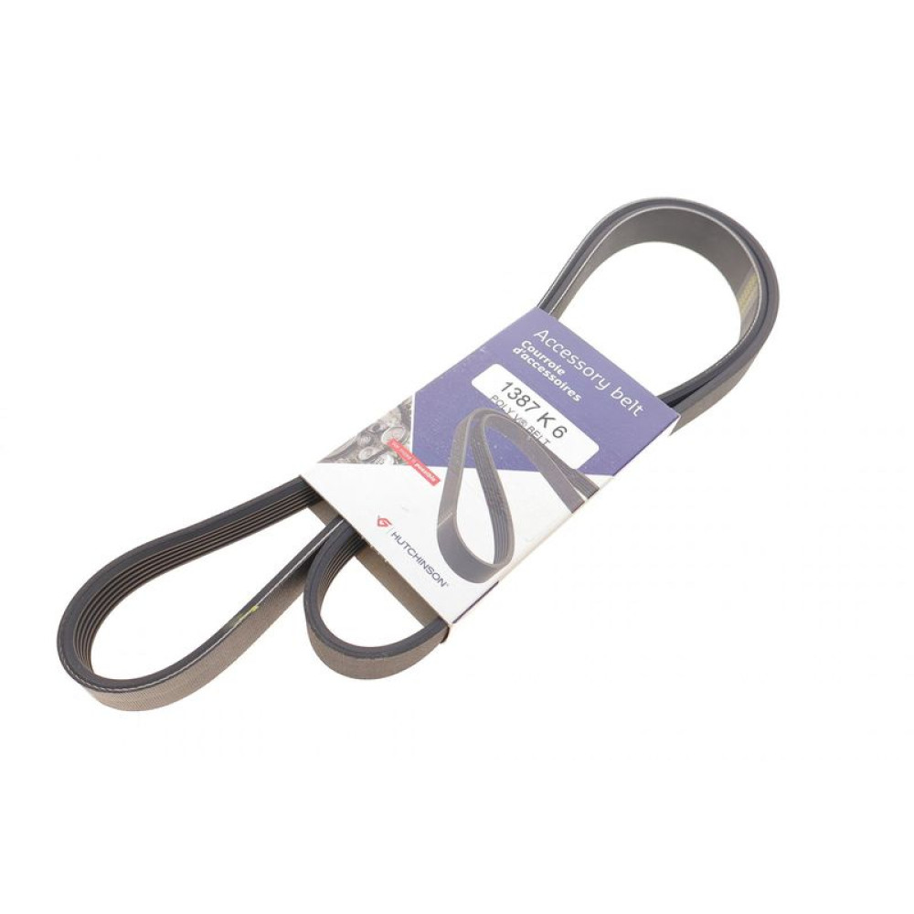 Ремень генератора Citroen Berlingo/Fiat Scudo/Peugeot Partner 1.9D 98- 6PK1387 1387 K 6 HUTCHINSON