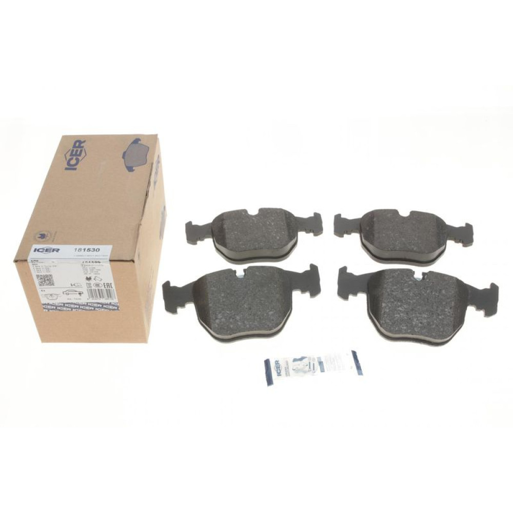 Колодки гальмівні передні BMW 5 E39 96-04/7 E38 94-01/X3 E83 06-11/X5 E53 00-06 181530 ICER