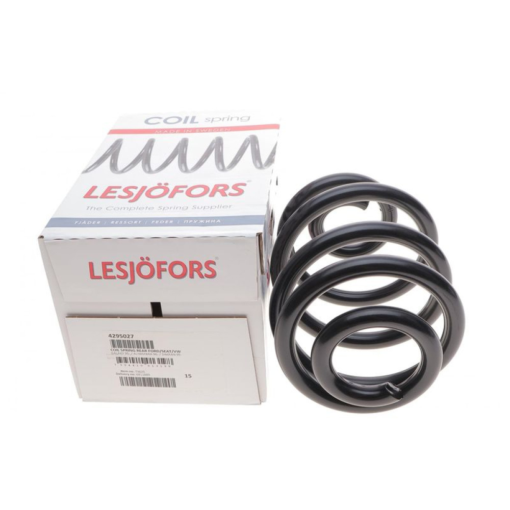 Пружина задняя VW Sharan 1.8T 20V/1.9TDI/2.0/2.0 16V/2.0TDI/2.8 V6 24V/VR6 95- вен с пост.диам 4295027 LESJOFORS