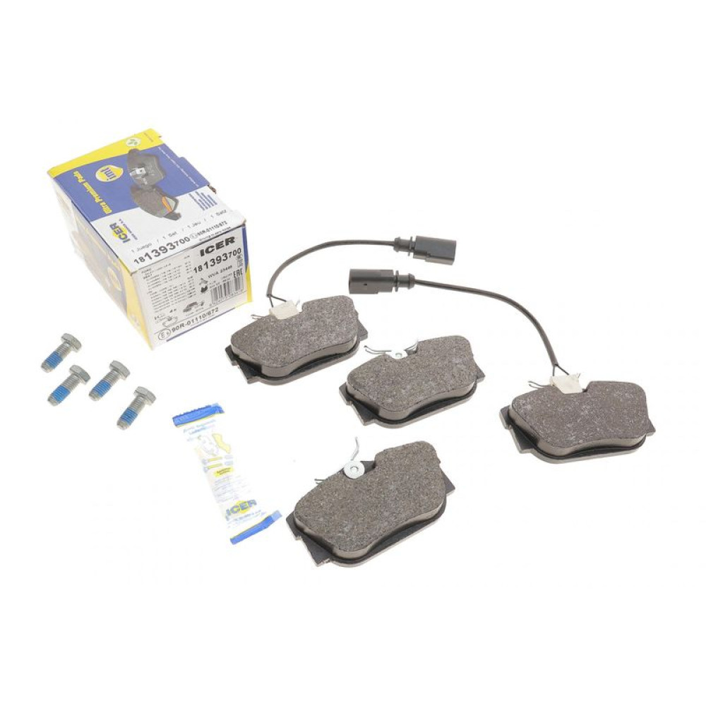 Колодки тормозные задние Ford Galaxy 00-06/Seat Alhambra 97-10/VW T4 90-03/Sharan 95-10 +датчики 181393-700 ICER