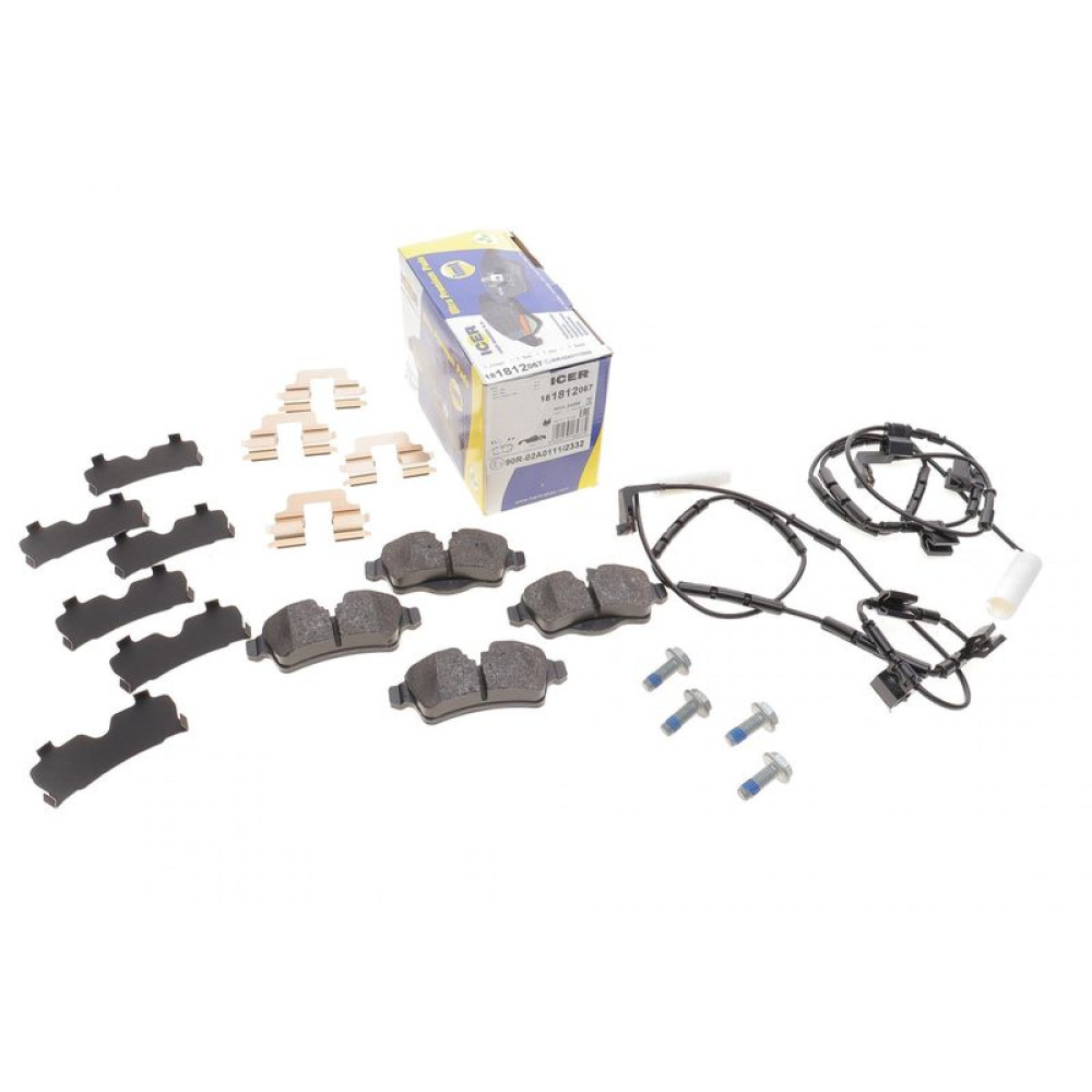 Колодки гальмівні задні Mini R56 05-14/Clubman R55 06-15 +датчики 181812-067 ICER