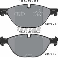 Колодки тормозные передние BMW X5/X6 07- 192.9x79 Teves Q+ - 2417201 TEXTAR
