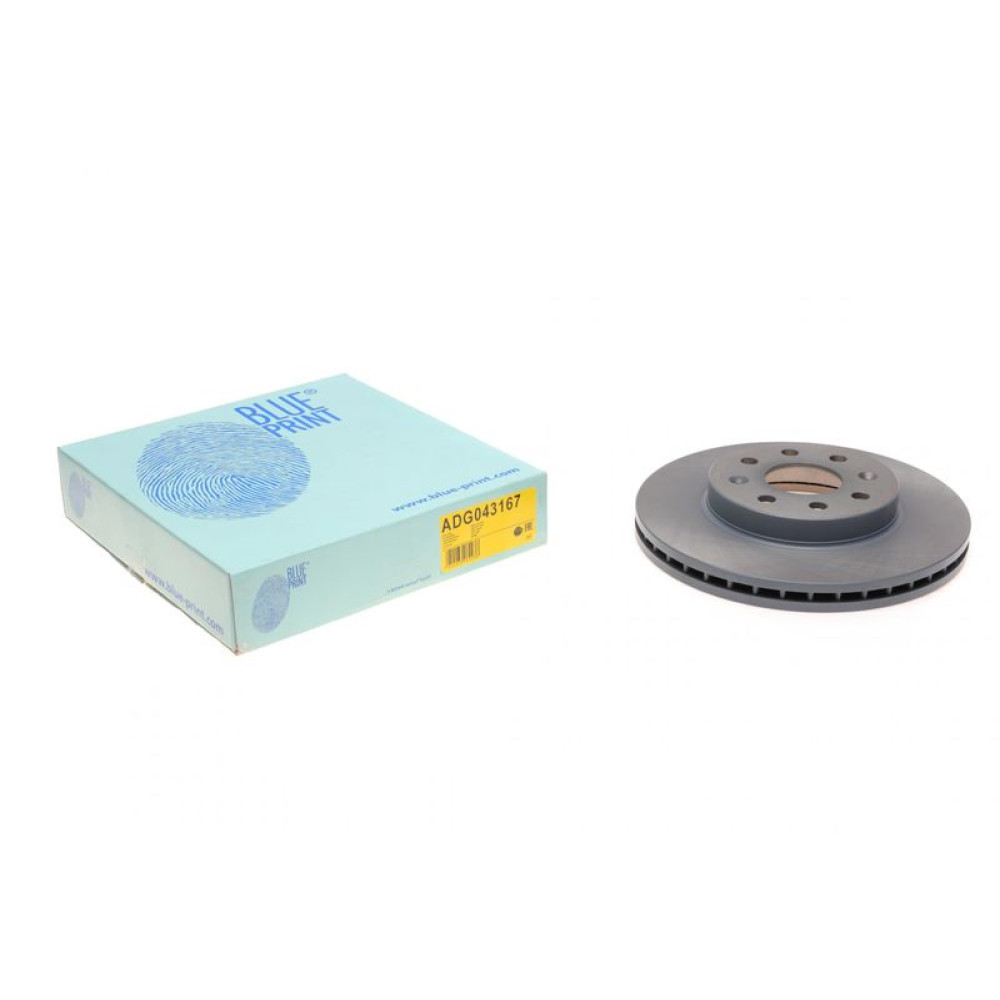 Диск тормозной передний Daewoo Nubira 1.6-2.0 97-05 256x24 ADG043167 BLUE PRINT