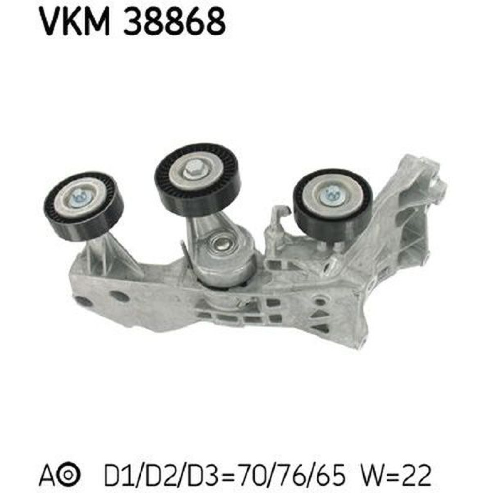 Натяжник ремня генератора Mercedes A-class W169/B-class W245 1.5-2.0 04-12 M266 - VKM 38868 SKF