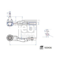 Наконечник рулевой тяги R Porsche Panamera 16- - 183436 FEBI BILSTEIN