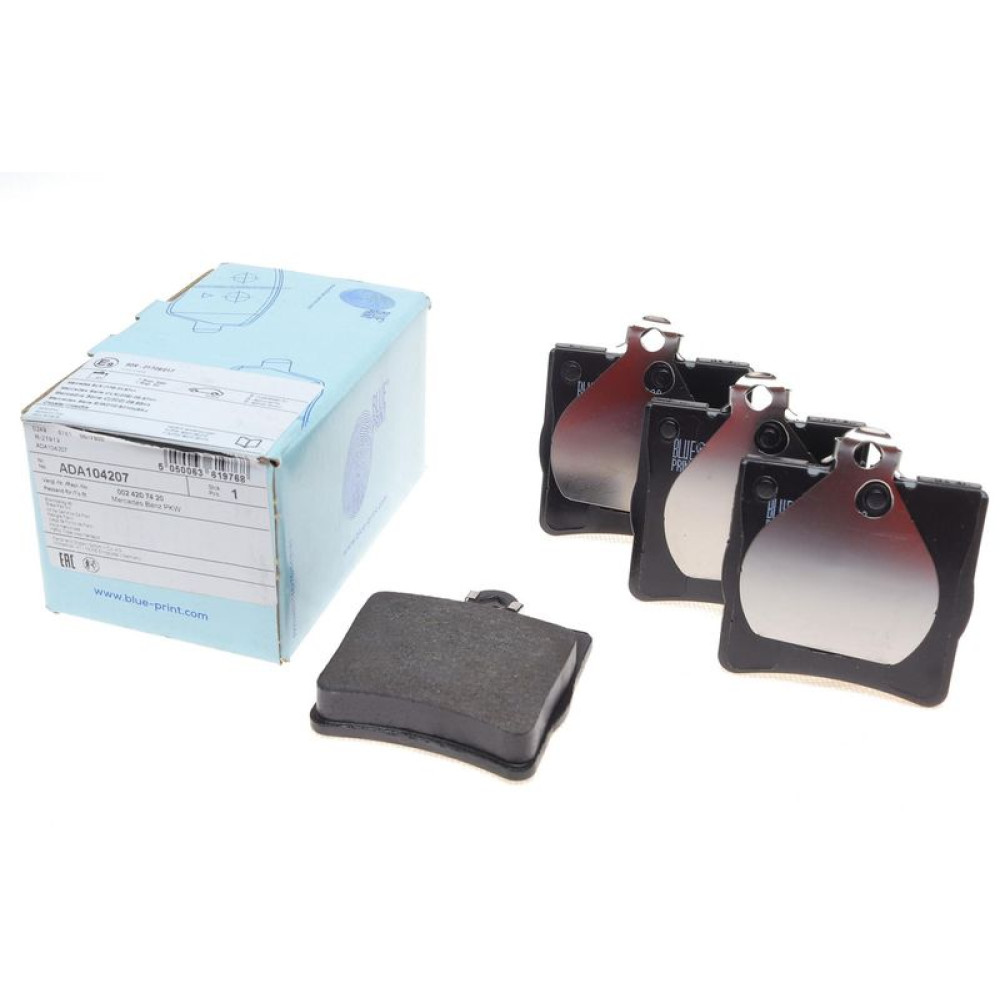 Колодки тормозные задние Mercedes W202/203/208/210 93-11/ Crysler Crossfire 3.2 03-08 ADA104207 BLUE PRINT